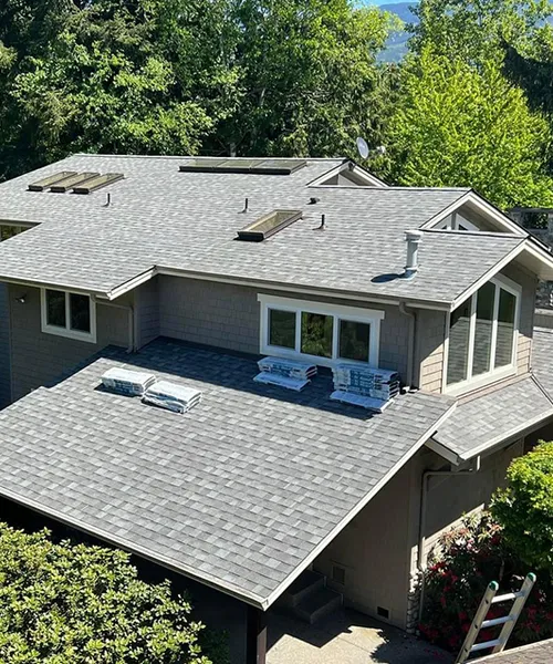 IKO Cambridge color Harvard Slate roof installation in Sedro Woolley 
